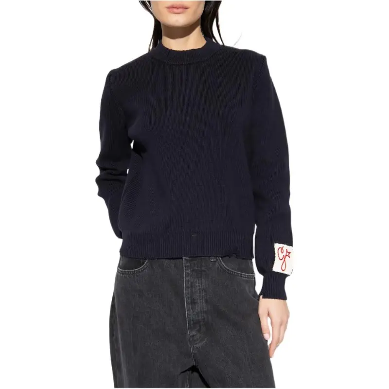 Golden Goose Distressed Logo Patch Jumper-3