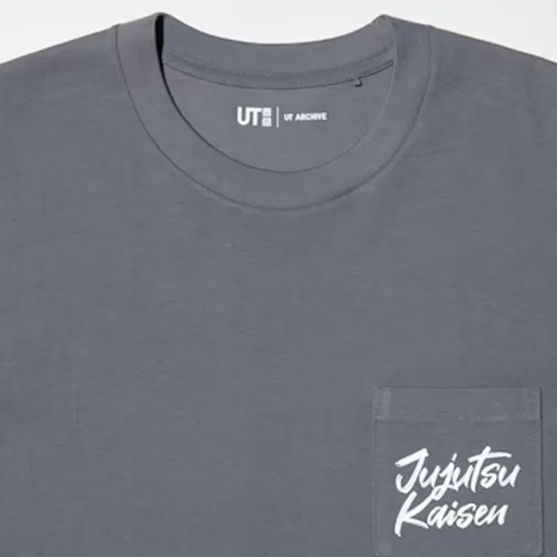 UNIQLO X Spell Fight Co titled Series T Shirt Unisex Asphalt Gray-2