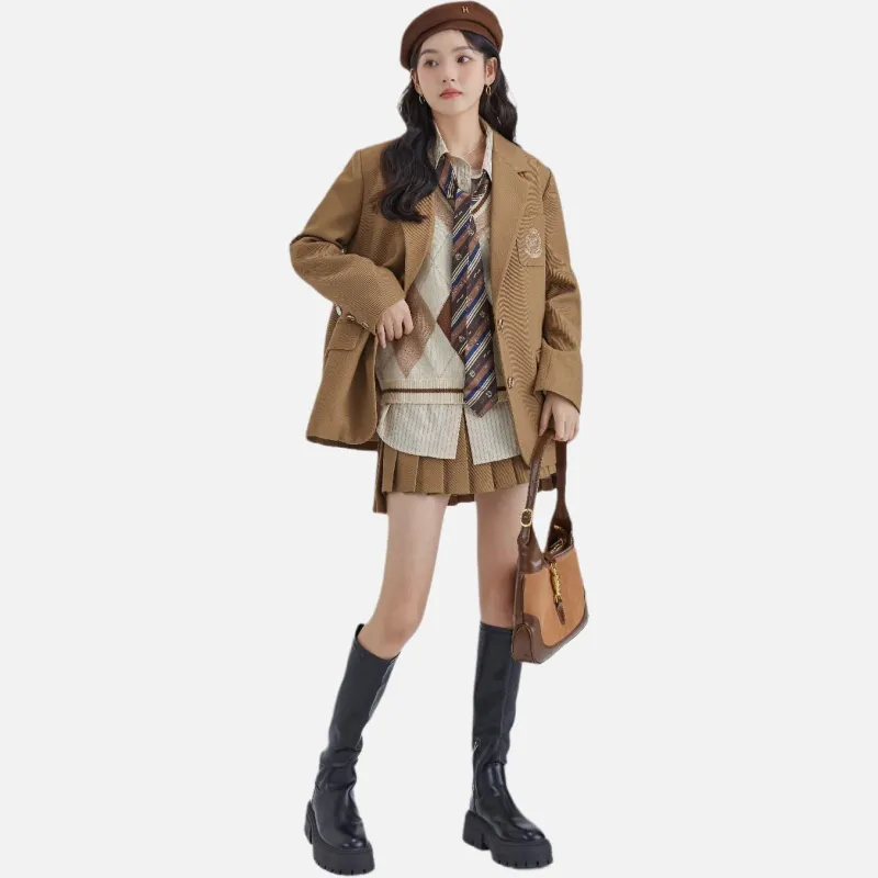DEAR DEER PUFF Shirt Women's Beige-4