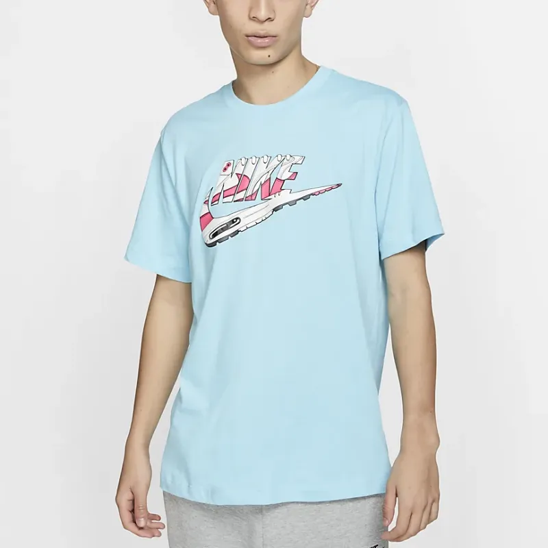 Nike T Shirts Men Blue-3