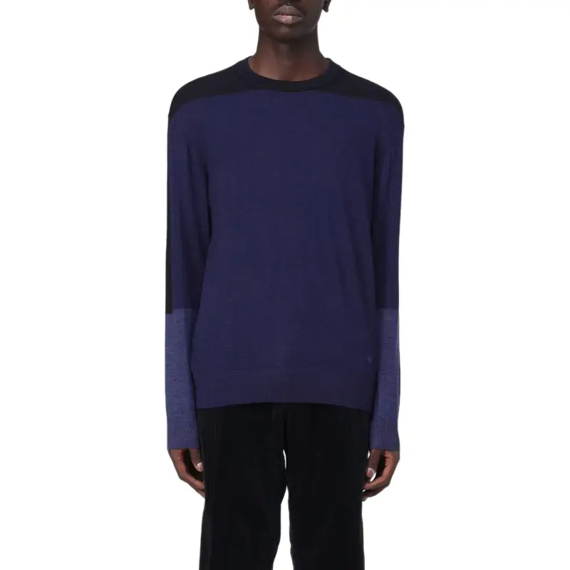 EMPORIO ARMANI Colour Block Crewneck Jumper-4