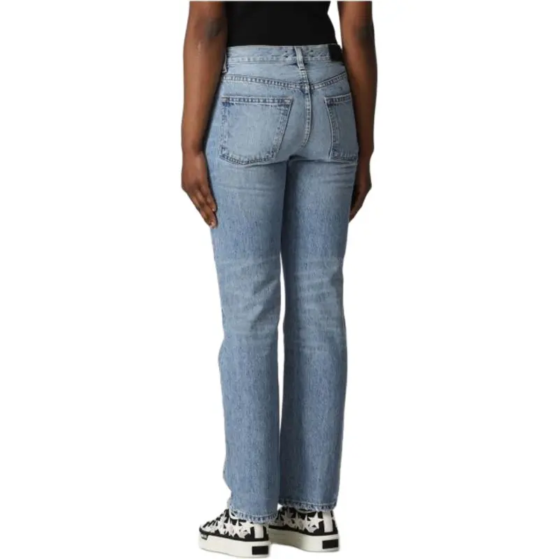 AMIRI Logo Patch Washed Straight Leg Jeans-2
