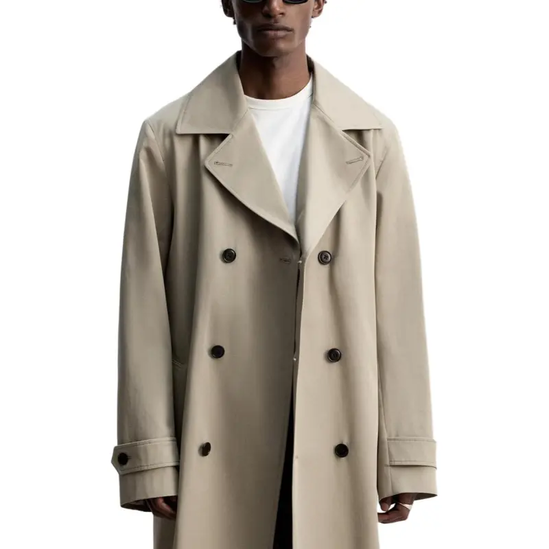 ZARA Trench Coat Men's Dark Taupe-3