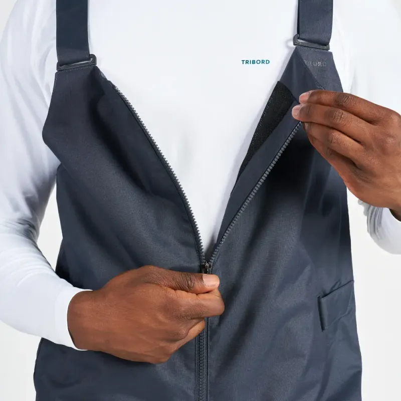 DECATHLON Dungarees 300 Mixed Jumpsuit Unisex Graphite Gray-3