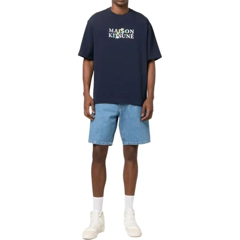 Maison Kitsune Logo Printed Crewneck T Shirt-2