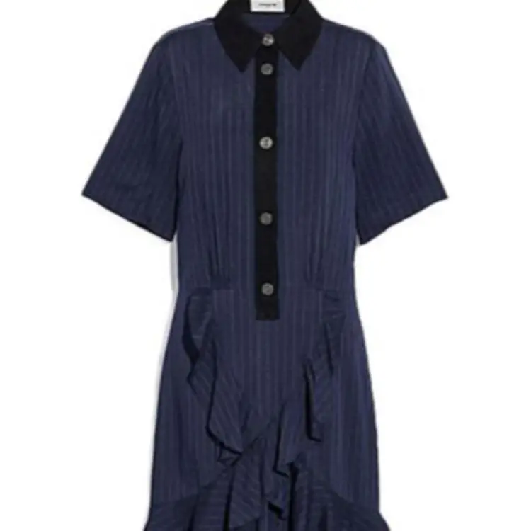COACH Short-Sleeved Dresses Women's Dark Blue-3