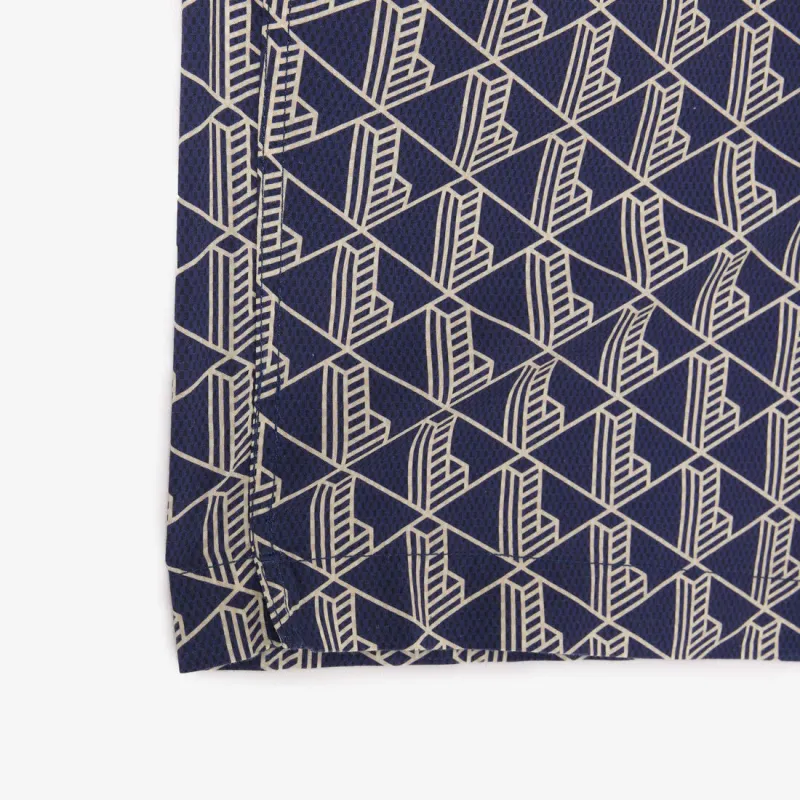 LACOSTE Monogram-pattern Short-sleeve Shirt-4