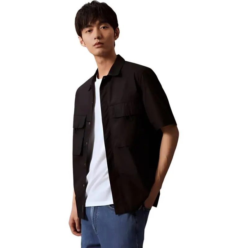CALVIN KLEIN Shirt Men's Space Black-3