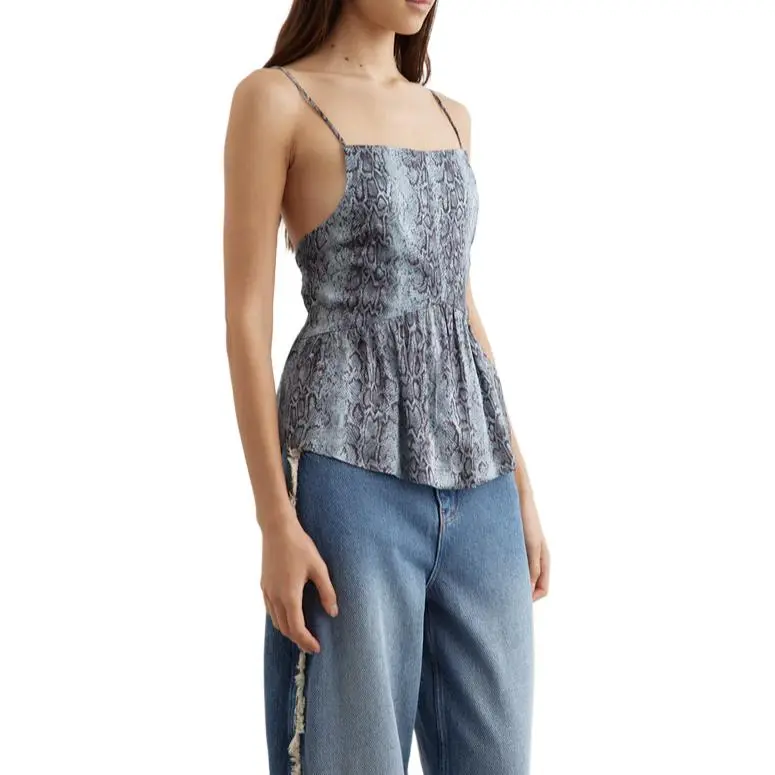 GANNI Camisole Women's Sky Blue-3