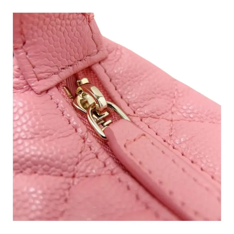 CHANEL Grain Calfskin Hobo Bag, Shoulder Bag, Crossbody Handbag Women's Light Pink Red-3