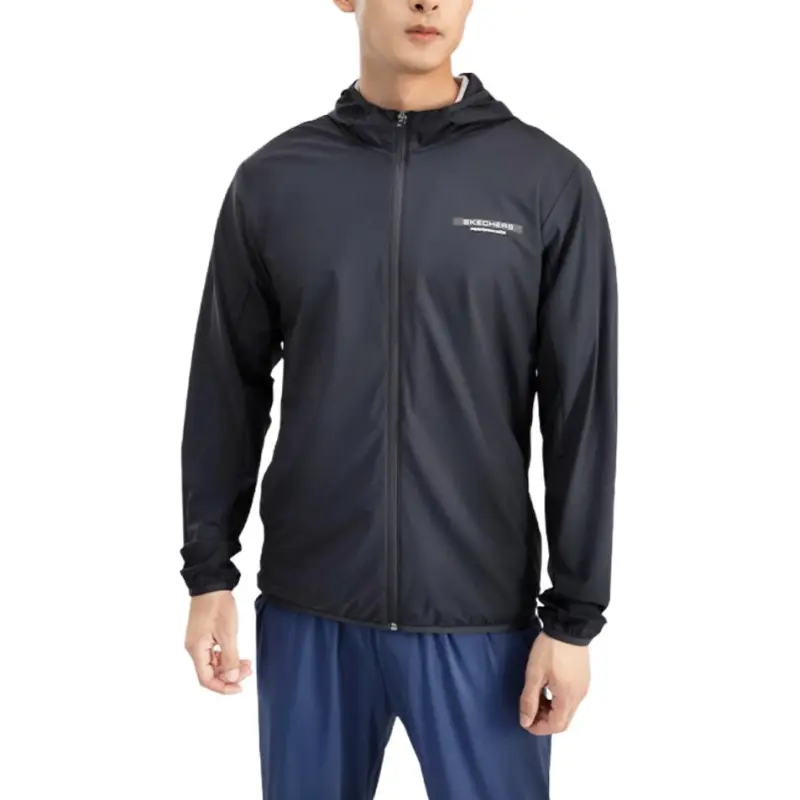 Skechers Breathable Quick Dry Sun Protection Clothing Men's Carbon Black-2