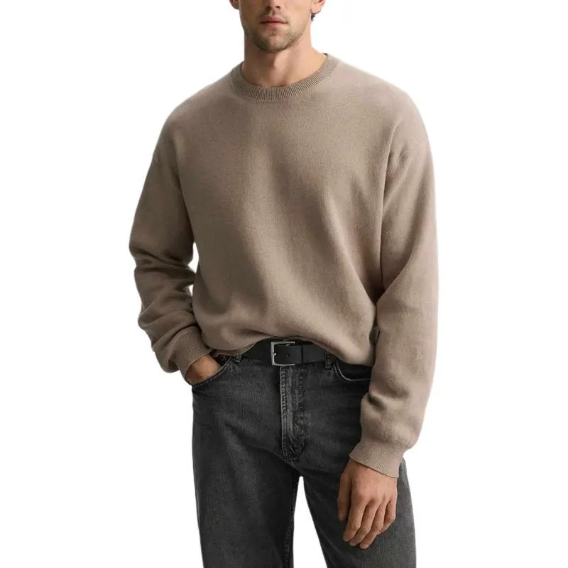 ZARA Sweaters Men Light Brown-4