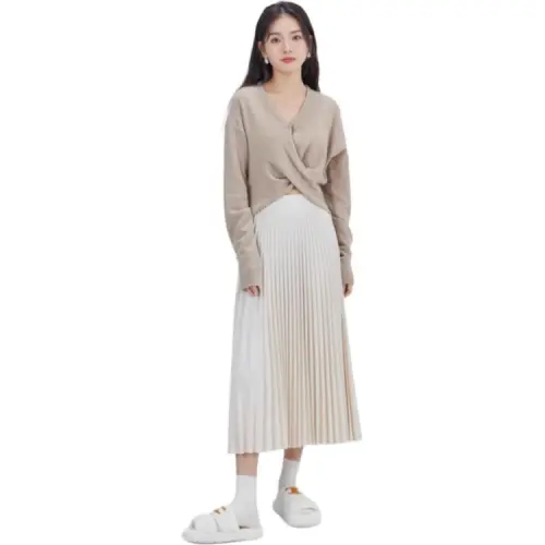 DEAR DEER PUFF Sweater Women's Light Coffee