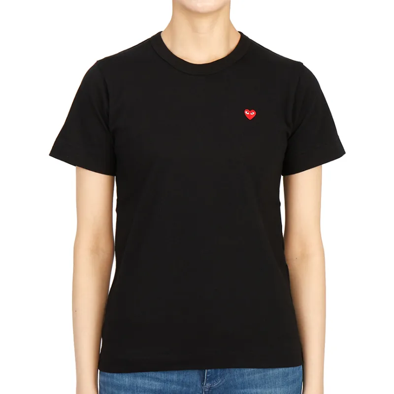CDG Play Regular T Shirt Women's Black-1