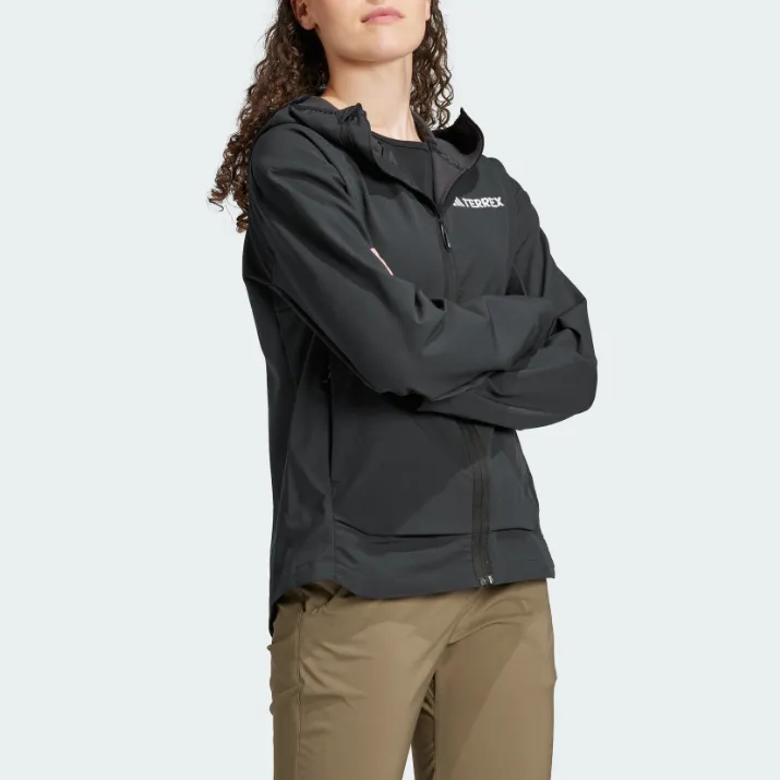 Adidas Outdoor Hiking Urban Living/Travel/Commuting Windproof Windbreaker Jacket Women's Black-4