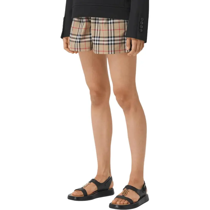 Burberry Casual Shorts Women's Khaki-3