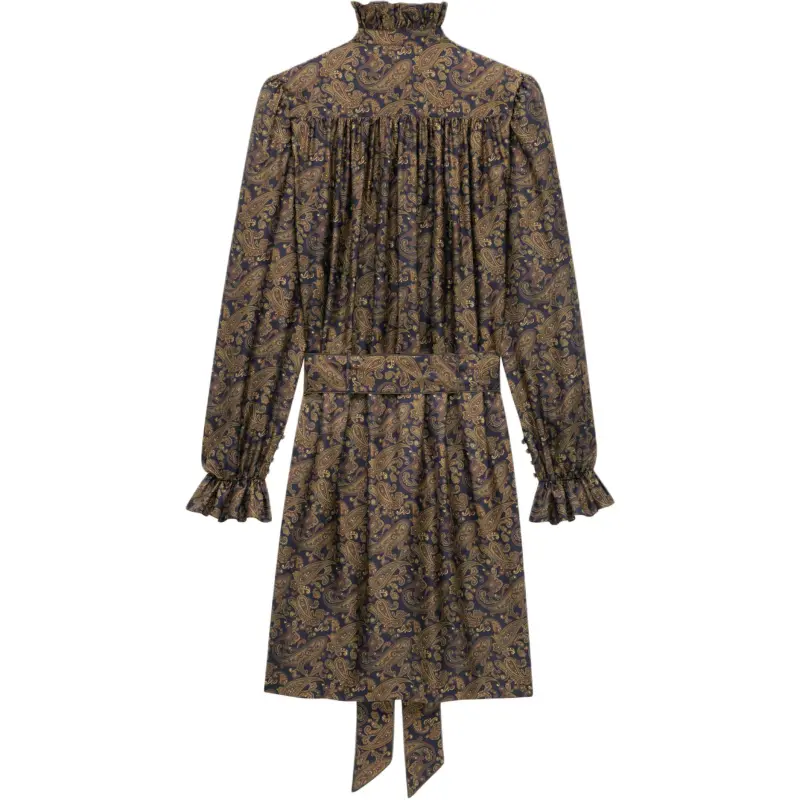 SAINT LAURENT Paisley print Silk Dress-1