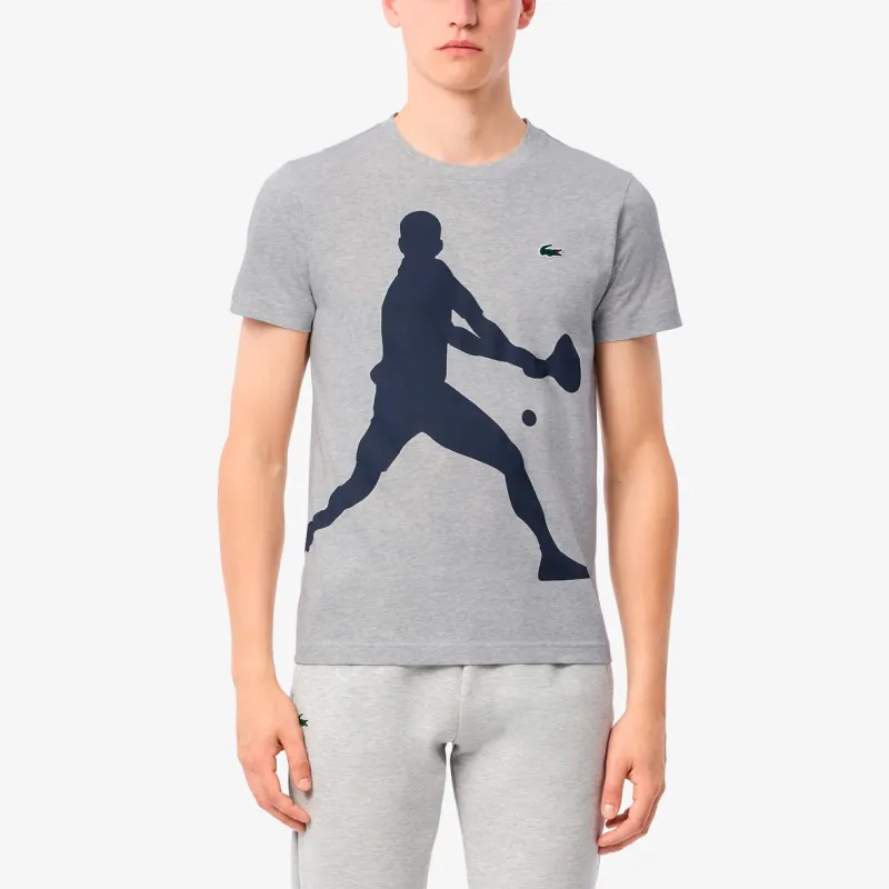 LACOSTE x DEYUEKEWEIQI,LIANMINGKUAN T Shirt Men's Gray-1