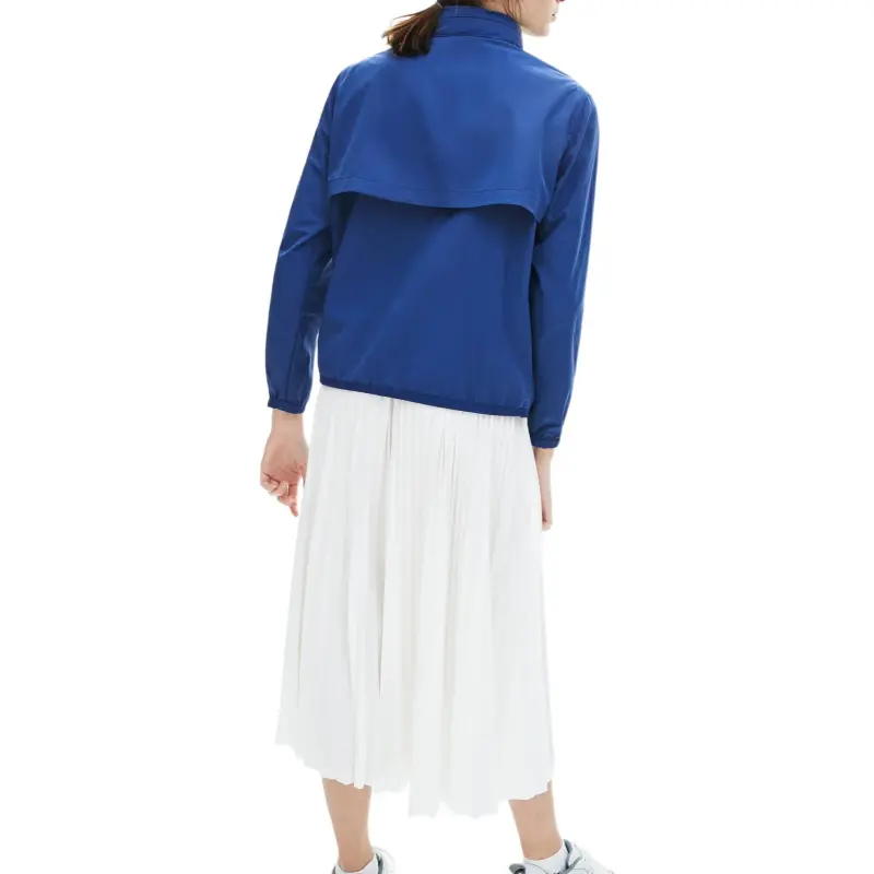 LACOSTE Wind And Water Resistant Foldable Windbreaker Jackets & Coats Women's Blue-3