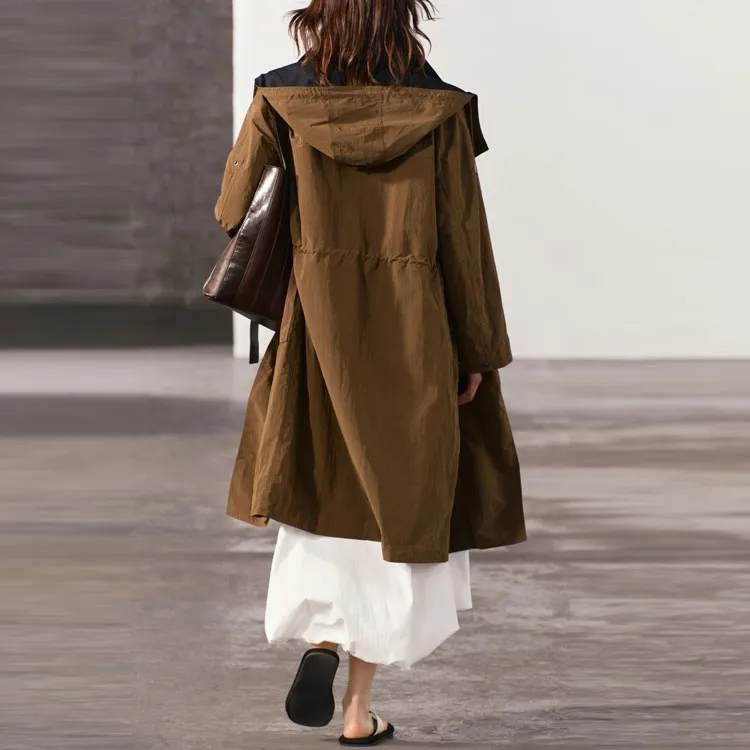 ZARA Trench Coat Women's Medium Khaki-2