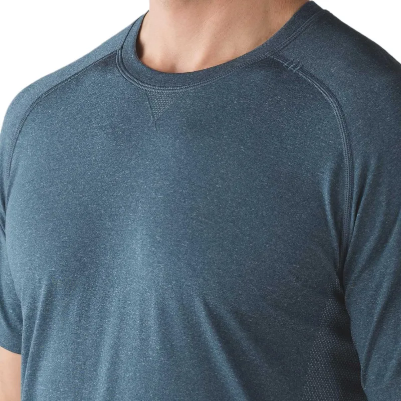 Lululemon Metal Vent Tech T-Shirt Poly Heather Men Blue Gray-2