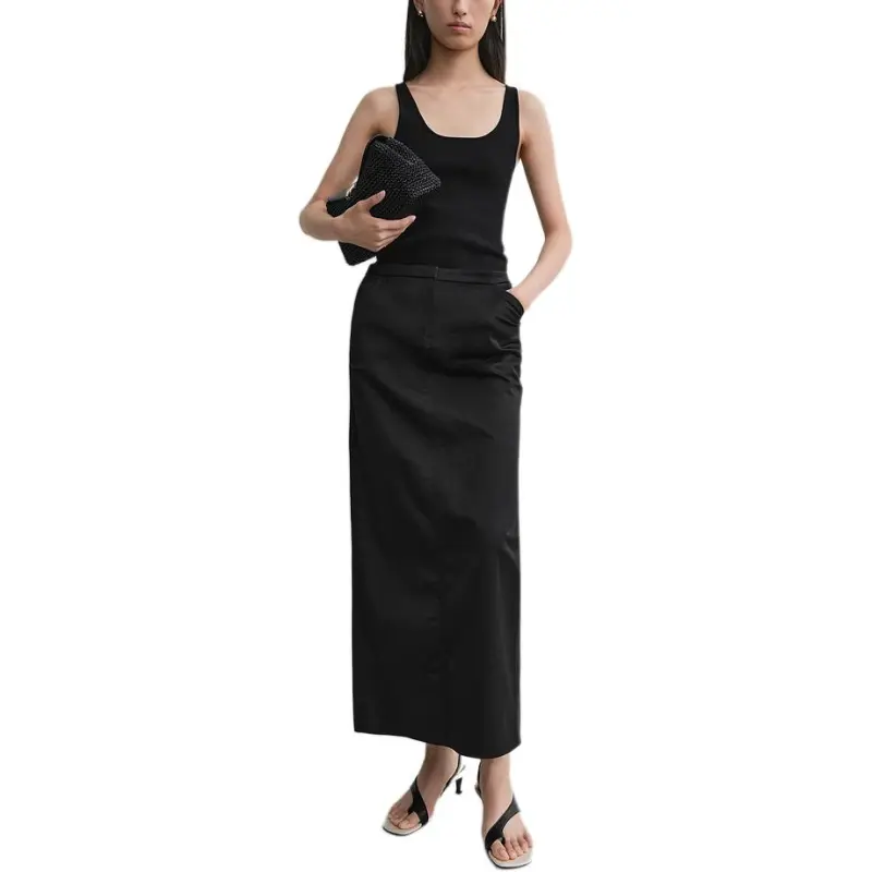 TOTEME Straight Midi Skirt-2