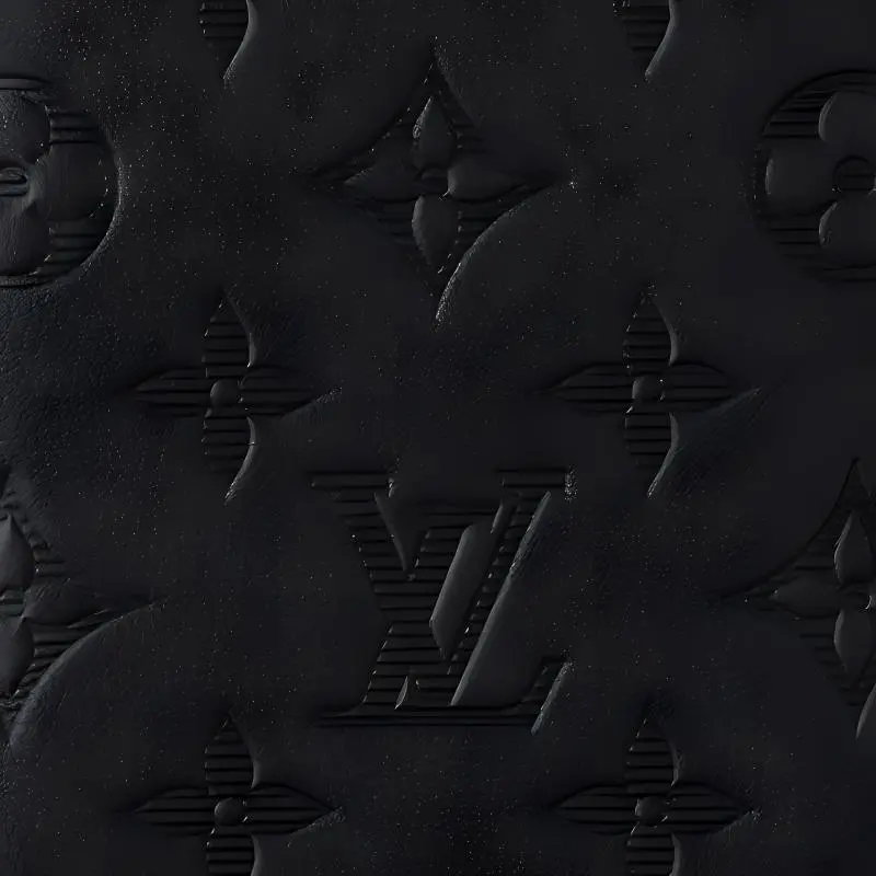 LOUIS VUITTON Monogram Shadow Embossed Cow Leather Passport Holder Men's Black-3