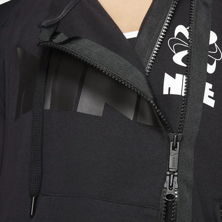 Nike X Sacai Double Zip Hoodie Black/Dark Obsidian-3