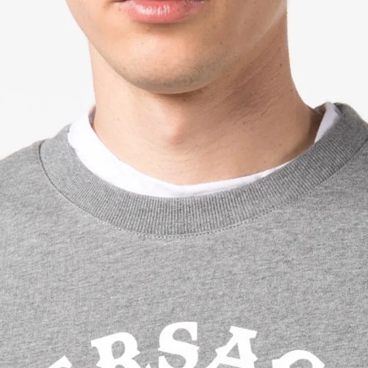 VERSACE Logo Printed Crewneck Sweatshirt-4