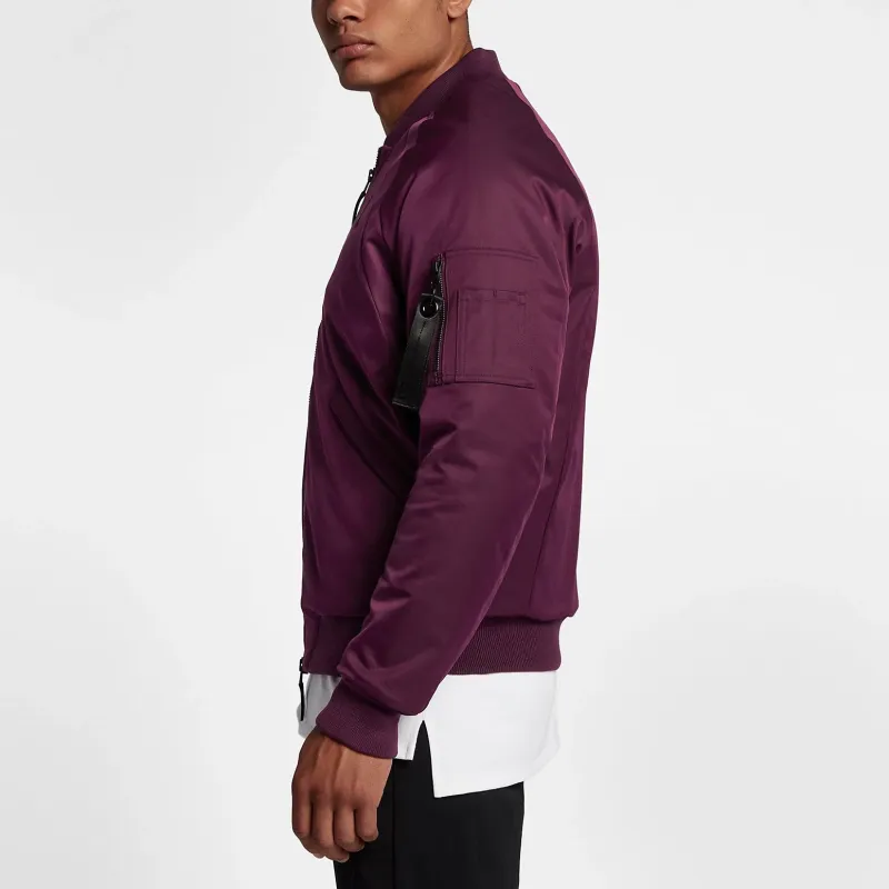 Jordan Baseball Jacket Men's Burgundy-3