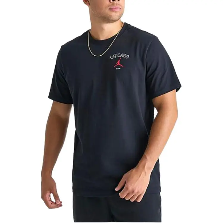 Jordan T Shirts Men Black-2