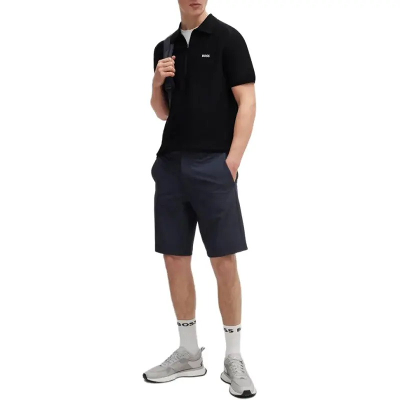 HUGO BOSS Logo Rubberised Short Sleeved Polo Shirt-3