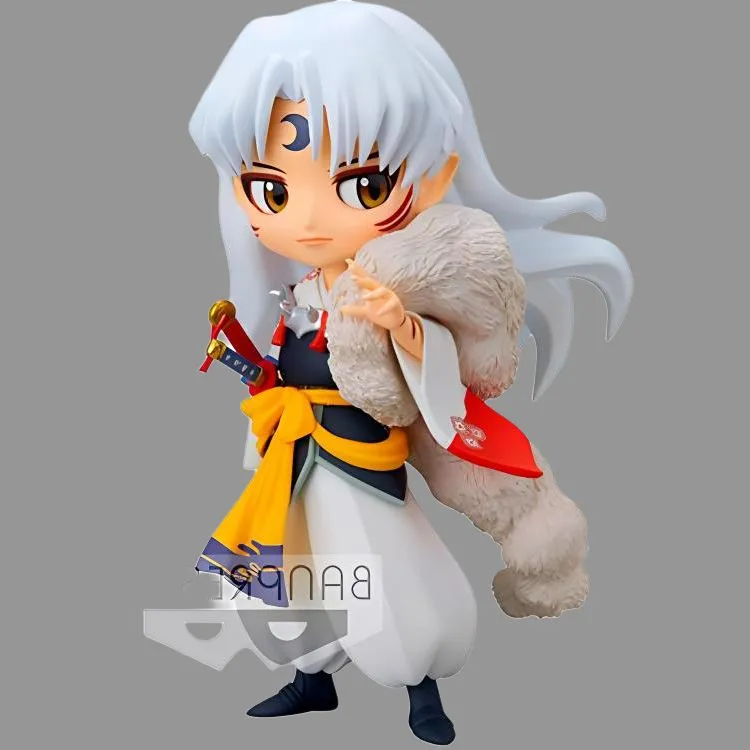 BANPRESTO Sesshomaru Glasses Factory Q Posket Inuyasha Style A Chibi Figures 14cm-1