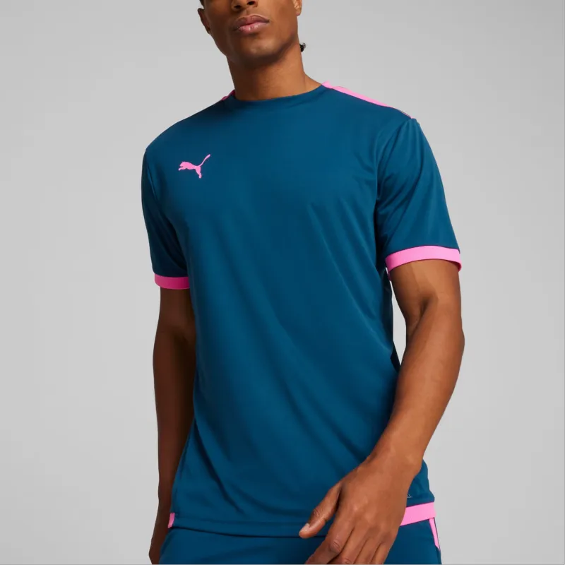 PUMA TeamligaFormstrip T Shirt Men's Blue-1