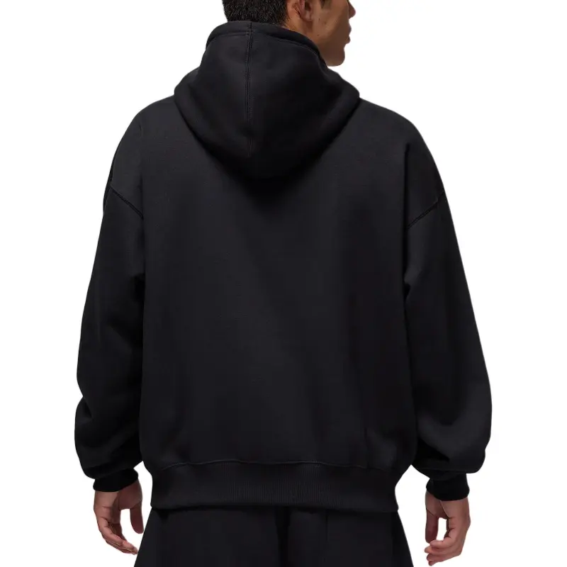 Jordan Brooklyn FleeceSweats Capuche Et Zip Oversize Pour Homme Sweatshirt Men's Black/Sailboat Blue/Gym Red-1