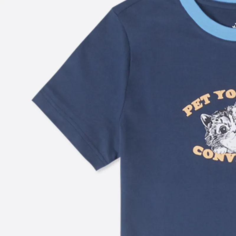 Converse Regular T Shirt Women's Blue-3