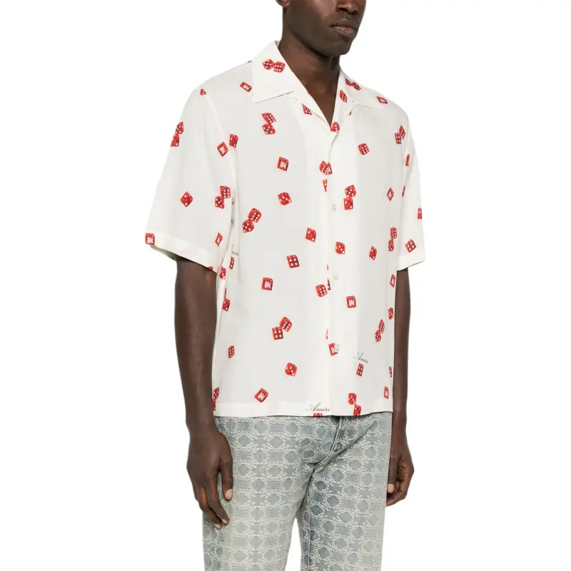 AMIRI Decorative Printed Short Sleeved Shirt-3