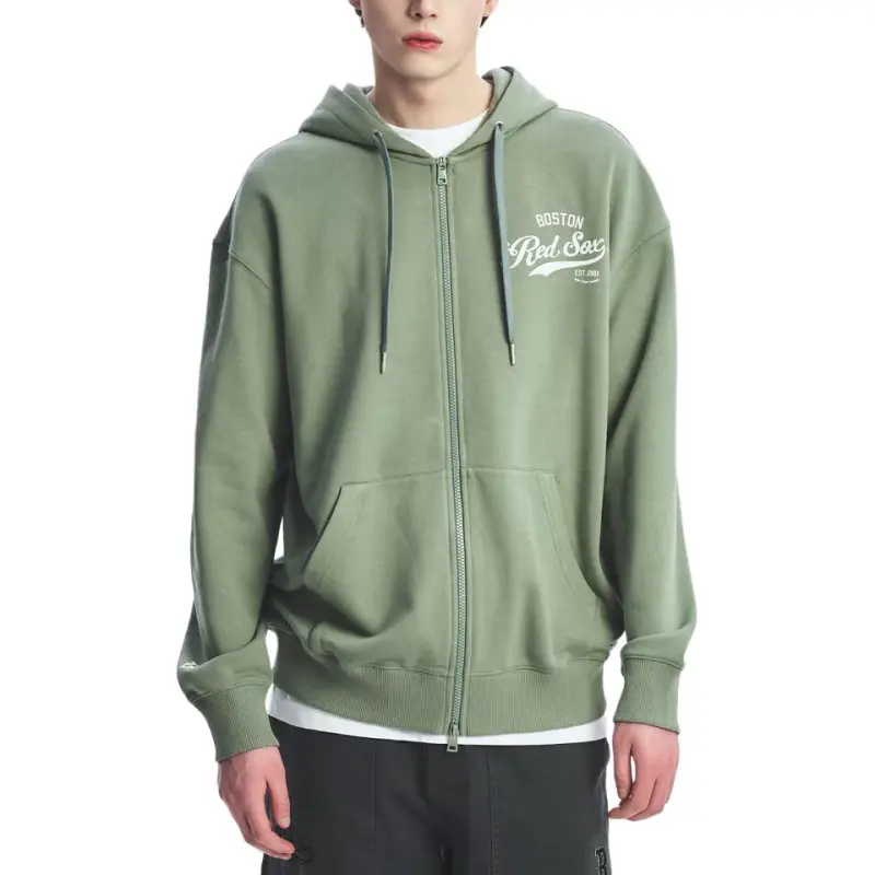 MLB Boston Red Sox Varsity Jackets Coats Unisex Green-3