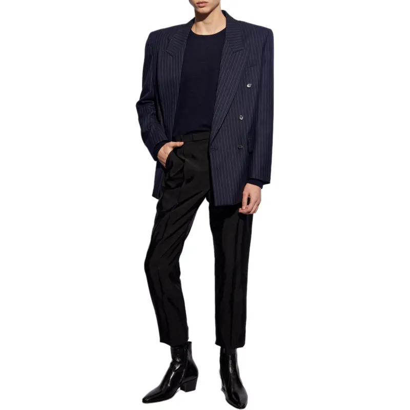 SAINT LAURENT Oversized Striped Jacket-3