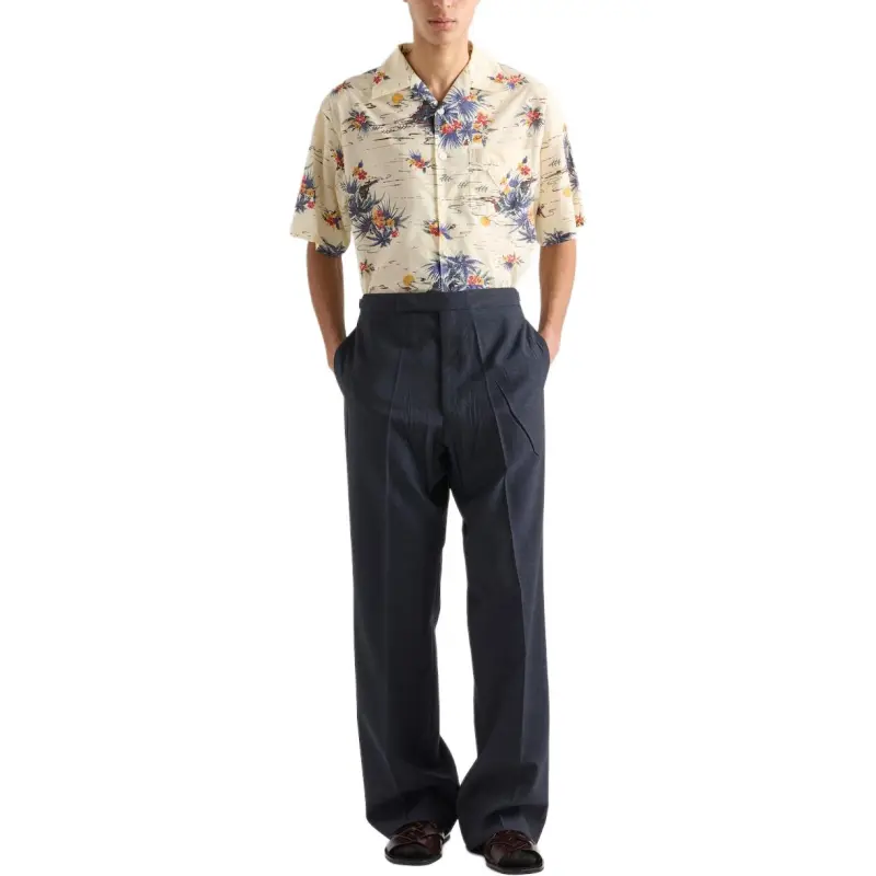 PRADA Graphic Printed Short Sleeved Shirt-1
