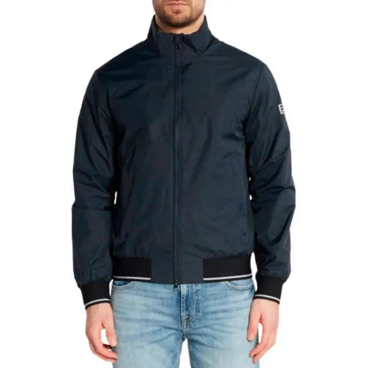 EMPORIO ARMANI Logo Printed Zipped Lightweight Jacket-3