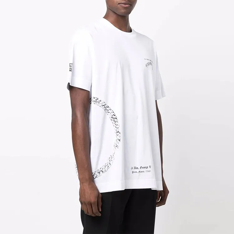 Givenchy Symbol Circle Chain Oversized T Shirt-1
