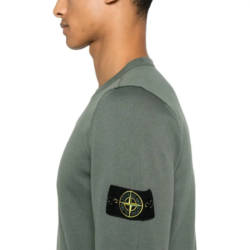 STONE ISLAND Compass Patch Crewneck Jumper-4