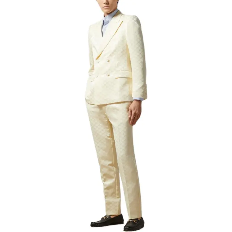 GUCCI Casual Pants Men's Beige Yellow-2