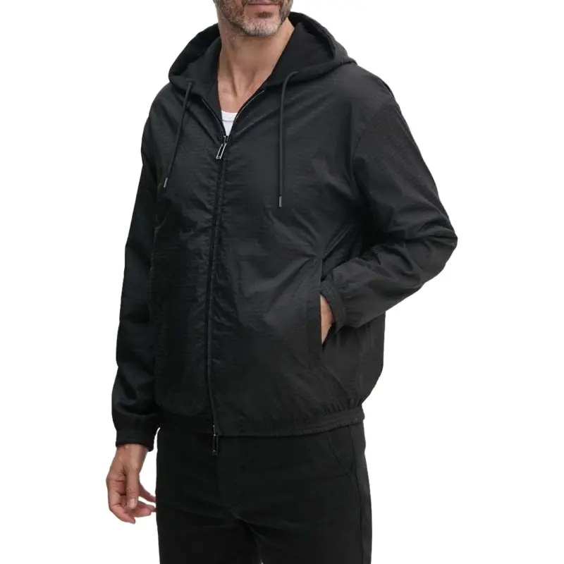 EMPORIO ARMANI Reversible Hooded Zip up Sweatshirt In Double Jersey-2