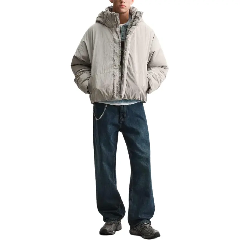 ZARA Puffer Jacket Men's Dark Taupe-1