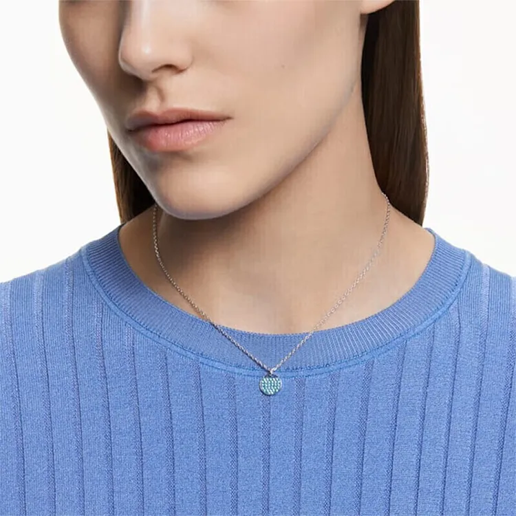 Swarovski Sublima Artificial Crystal Necklaces Unisex Blue-3