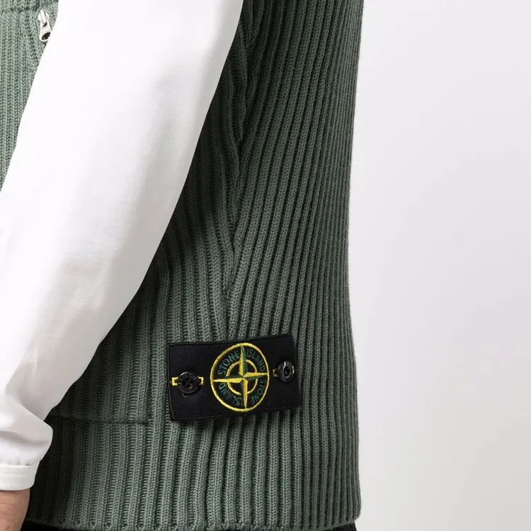 STONE ISLAND Vests Men Green-4