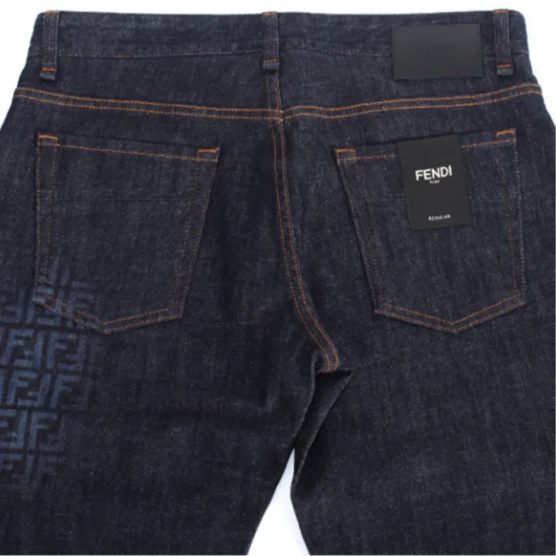 FENDI SS22 Jeans Men's Dark Blue-2
