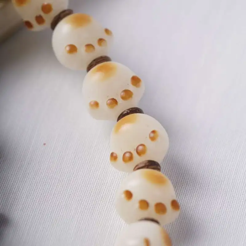 Lordship White Jade Bodhi Bead Chain Unisex-2